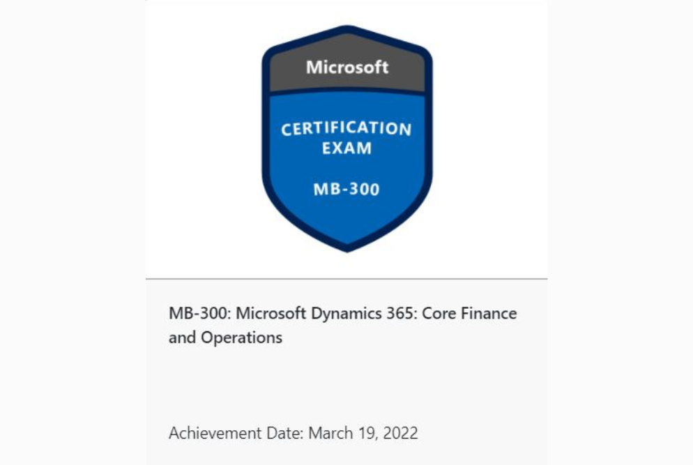 MS Dynamics 365: Core Finance & Operations