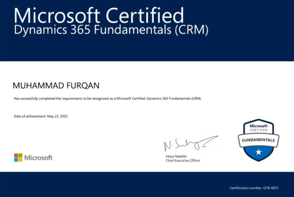 Microsoft Dynamics 365 Fundamentals (CRM)